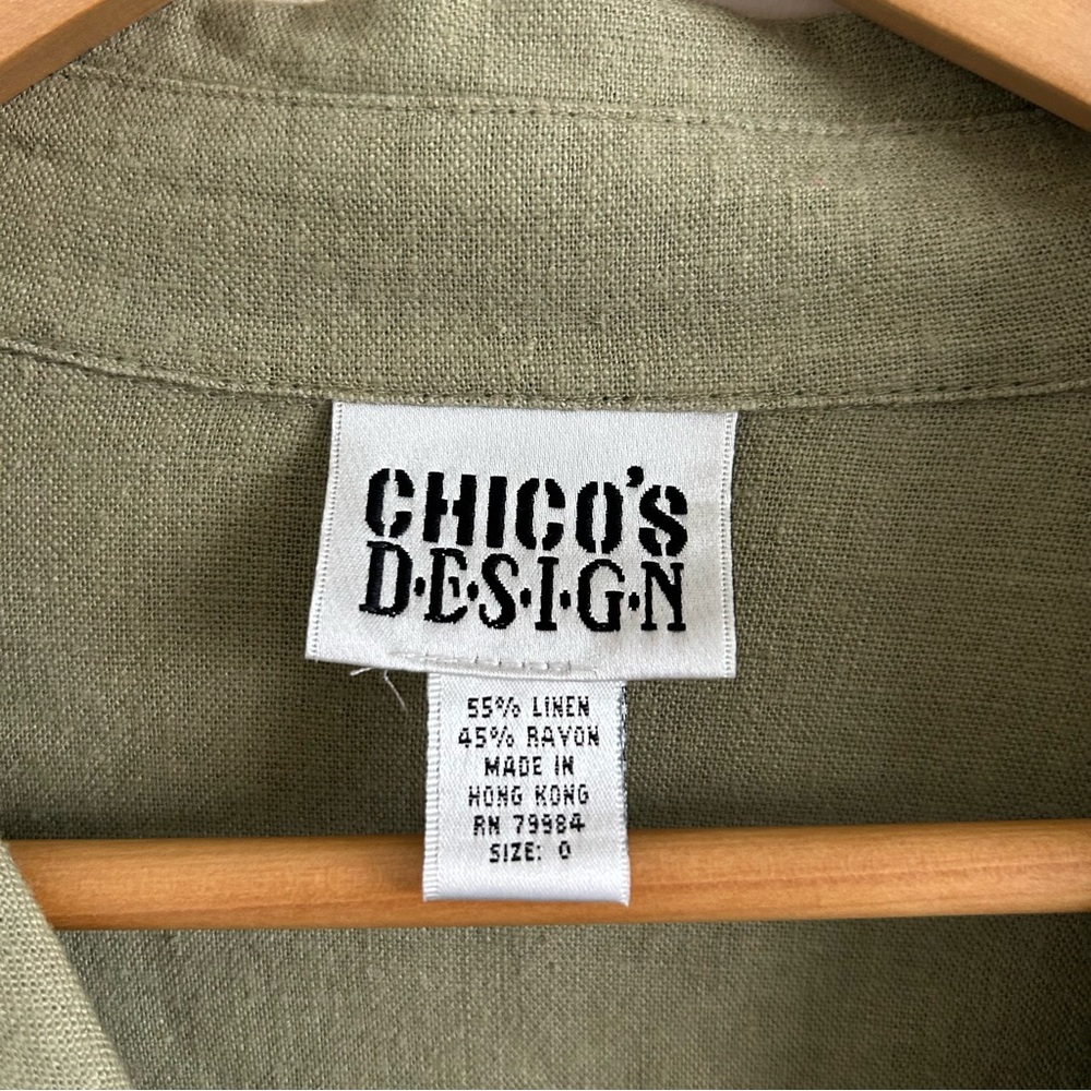 Vintage Chico’s Linen Chore Minimalist Jacket Size 0 - Picture 7 of 10